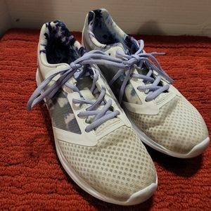 Asics‎ Womens Size 9 Patriot 10 White Purple Low Top  Gym Running Shoes Sneakers